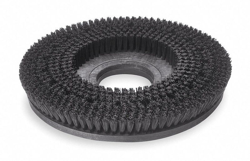 Tough Guy 15 in Round Cleaning, Scrubbing Rotary Brush for 17" Machine Size, Black - 1MEE7