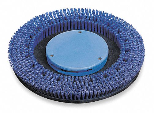 Tough Guy 15 in Round Cleaning, Scrubbing Rotary Brush for 17" Machine Size, Blue - 1MEE5