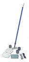 Tough Guy Cotton Quick Change 3-3/4" x 7-1/8" Wet Mop Head and Handle, White - 2U656