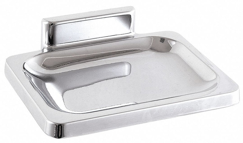 Top Brand 3-1/8" Depth, 3-7/8" Width, 1-1/2" Height, Chrome, Soap Dish - 2VAL8