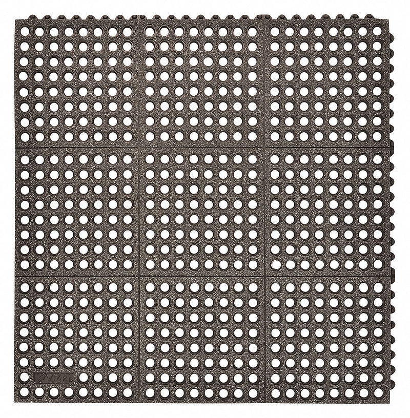 Notrax 850S0033BL - Interlock Drainage Mat Black 3 ft.x3 ft.