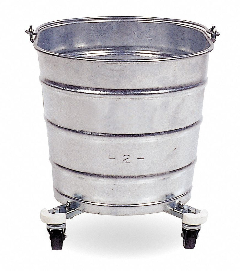 Tough Guy Bucket, 6-1/2 gal., Silver - 2W318