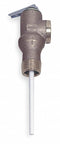 Watts Temperature and Pressure Relief Valve, 105,000 BtuH, 150 psi, 2 1/8 in Thermostat Length - LLL100XL