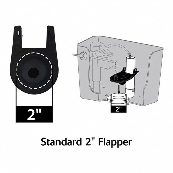 Korky Flapper, Fits Brand Universal Fit, For Use with Series Universal Fit, Toilets, Gravity Tanks - 54BP