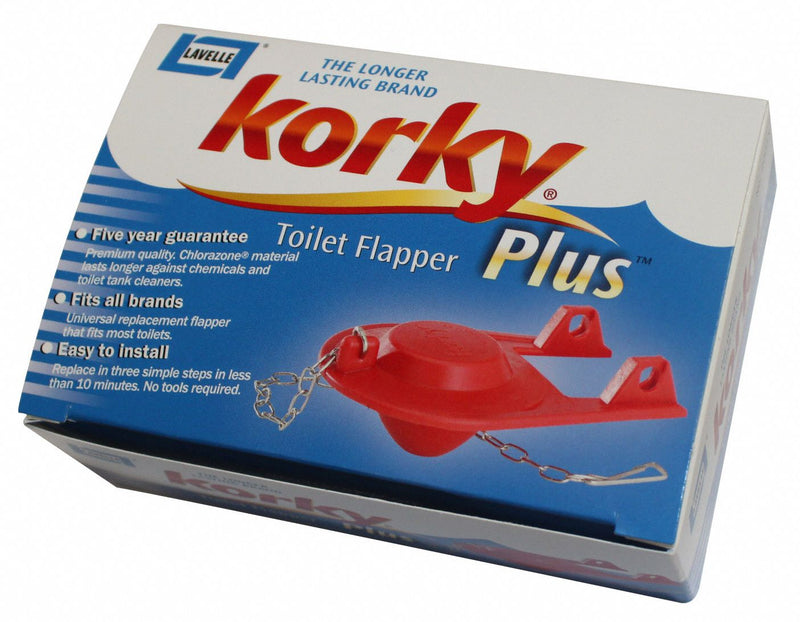 Korky Rubber Toilet Flapper Red For Use With Most Toilets