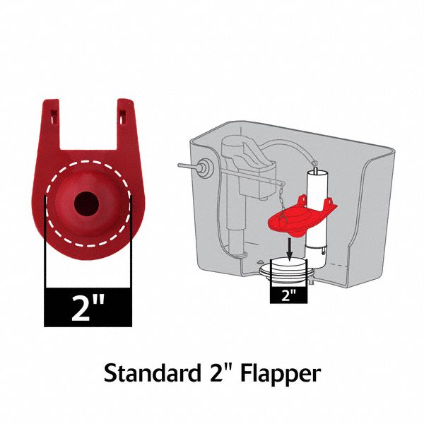 Korky Flapper, Fits Brand Universal Fit, For Use with Series Universal Fit, Toilets, Gravity Tanks - 2001X