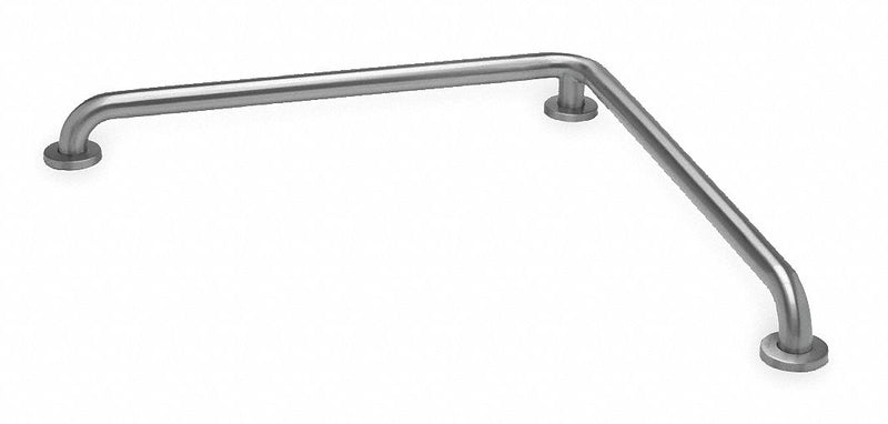 Encore Length 30 in, Smooth, Stainless Steel, L- Shaped Grab Bar, Silver - GBS15-113030-Q