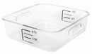 Rubbermaid 8 3/4 in" x 8 7/8 in" x 2 3/4 in" Co-Polyester Space Saving Storage Container, Clear - FG630200CLR