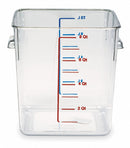 Rubbermaid 8 3/4 in" x 8 7/8 in" x 8 3/4 in" Co-Polyester Space Saving Storage Container, Clear - FG630800CLR