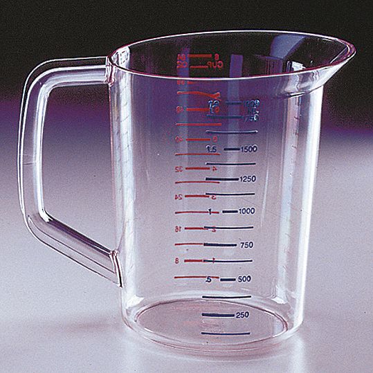 Rubbermaid Measuring Cup, 2 qt. Capacity, BPA Free Polycarbonate, Clear - FG321700CLR