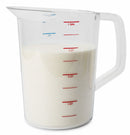 Rubbermaid Measuring Cup, 4 qt. Capacity, Polycarbonate, Clear - FG321800CLR