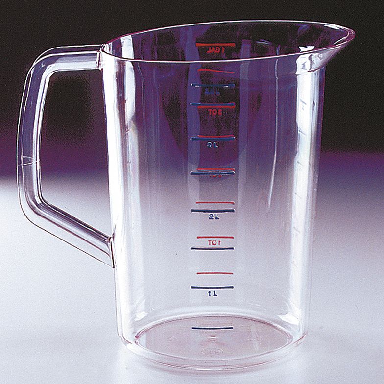 Rubbermaid Measuring Cup, 4 qt. Capacity, Polycarbonate, Clear - FG321800CLR