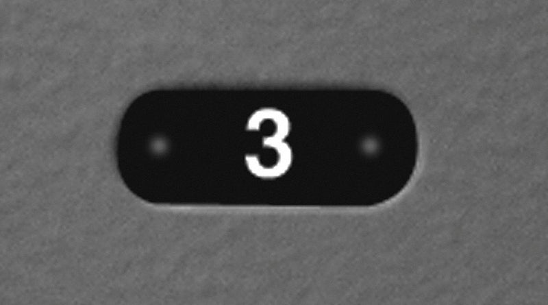 Bradley Number Plate, W 1 5/8 In, H 1/2 In, Black - LENOXNUMBERS