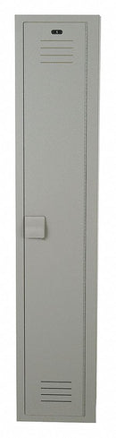 Bradley Gray Wardrobe Locker, (1) Tier, (1) Wide Openings: 1, 12 in W X 18 in D X 60 in H - LK1218601HV-200