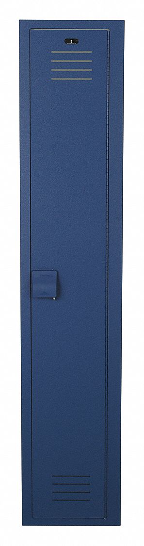 Bradley Deep Blue Wardrobe Locker, (1) Tier, (1) Wide Openings: 1, 12 in W X 12 in D X 60 in H - LK1212601HV-203