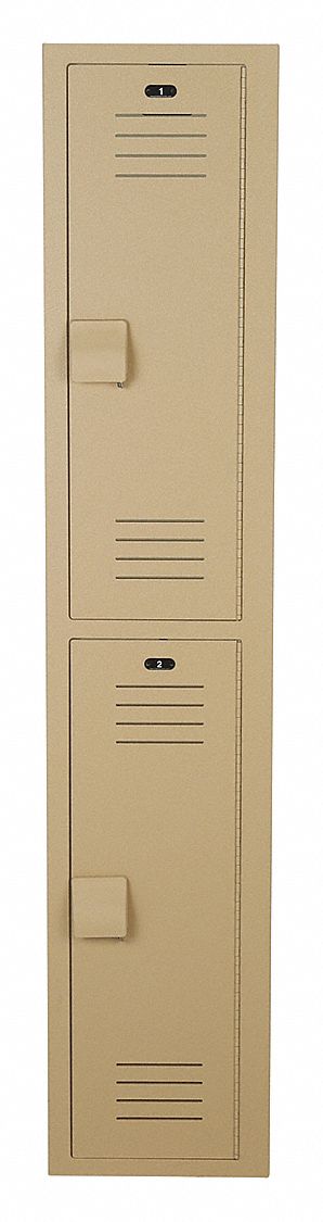 Bradley Beige Wardrobe Locker, (1) Wide, (2) Tier Openings: 2, 12 in W X 18 in D X 72 in H - LK1218722HV-202