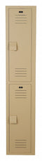 Bradley Beige Wardrobe Locker, (1) Wide, (2) Tier Openings: 2, 12 in W X 12 in D X 72 in H - LK1212722HV-202