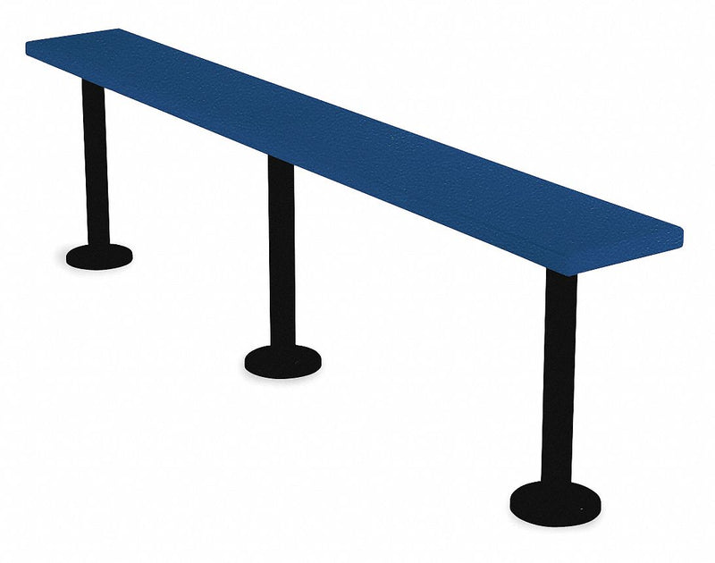 Bradley Pedestal Bench, W 9 1/2, D72, H 18 1/2, Blue - PED9572-203