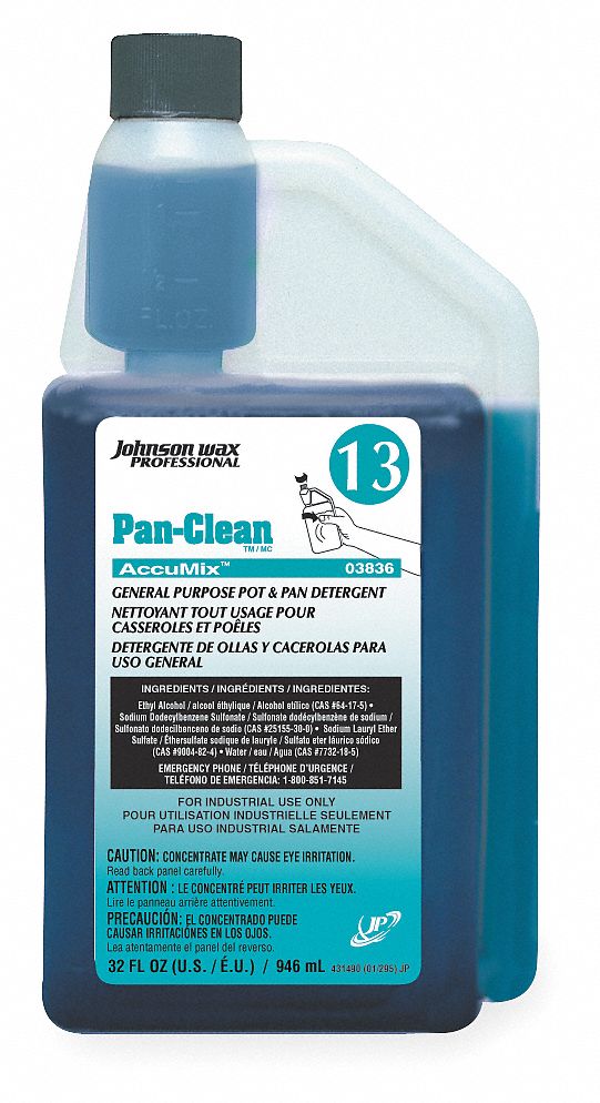 Diversey Hand Wash, Pots and Pans Cleaner, Cleaner Form Liquid, 32 oz. - 903836