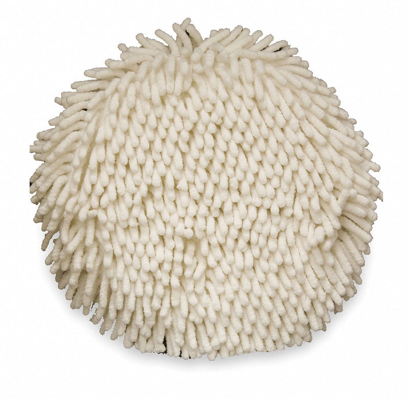 Tough Guy 9 in x 9 in Microfiber Scouring Pad, White, 1EA - 2ZPE2