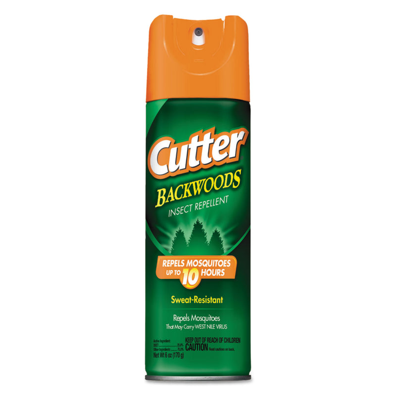 Diversey Cutter Backwoods Insect Repellent Spray, 6 Oz Aerosol, 12/Ct - DVOCB962802