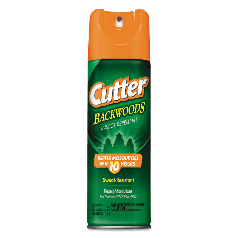 Diversey Cutter Backwoods Insect Repellent Spray, 6 Oz Aerosol, 12/Ct - DVOCB962802