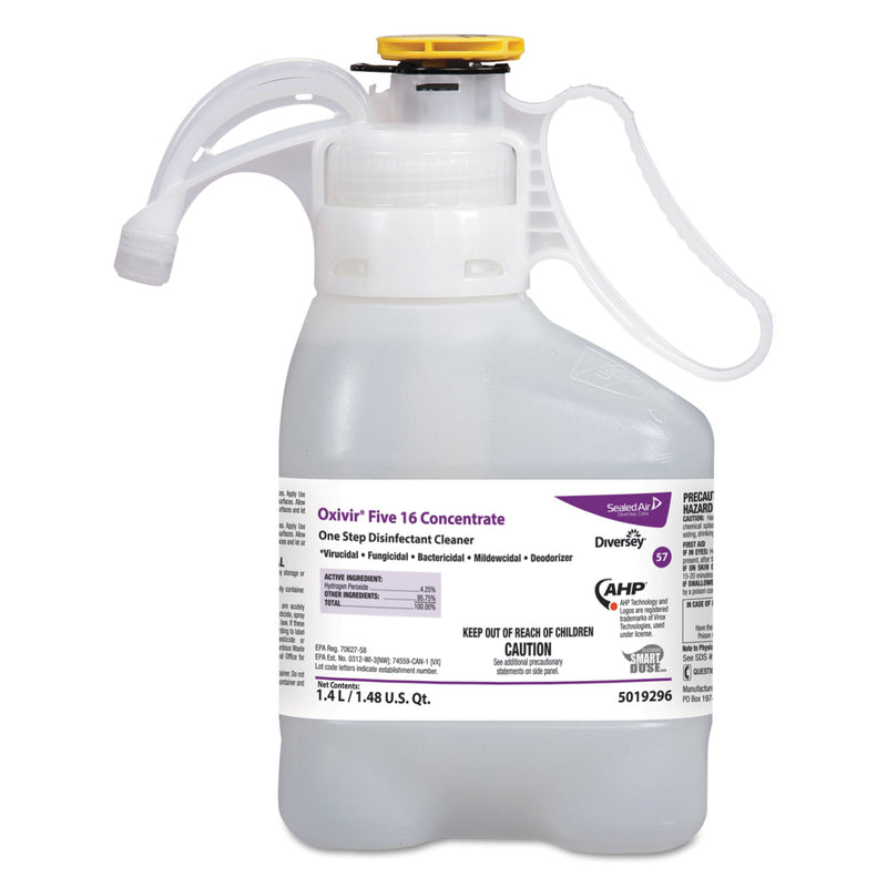 Diversey Oxivir Five 16 Concentrate One Step Disinfectant Cleaner, Liquid, 1.4 L, 2/Ct - DVO5019296