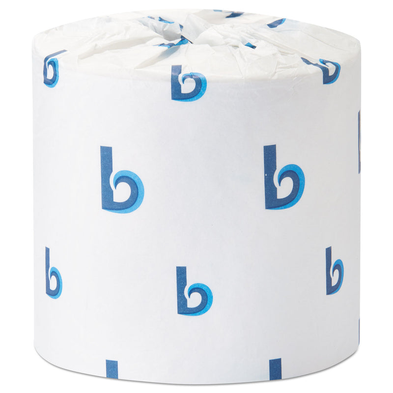 Boardwalk Office Packs Standard Bathroom Tissue, Septic Safe, 2-Ply, White, 504 Sheets/Roll, 80 Rolls/Carton - BWK6156