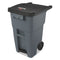 Rubbermaid Brute Step-On Rollouts, Square, 50 Gal, Gray - RCP1971956