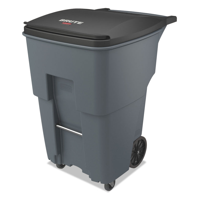 Rubbermaid Brute Rollouts With Casters, Square, 95 Gal, Gray - RCP1971994