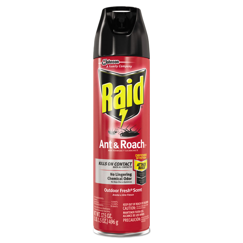 Raid Ant And Roach Killer, 17.5Oz Aerosol, Outdoor Fresh, 12/Carton - SJN669798