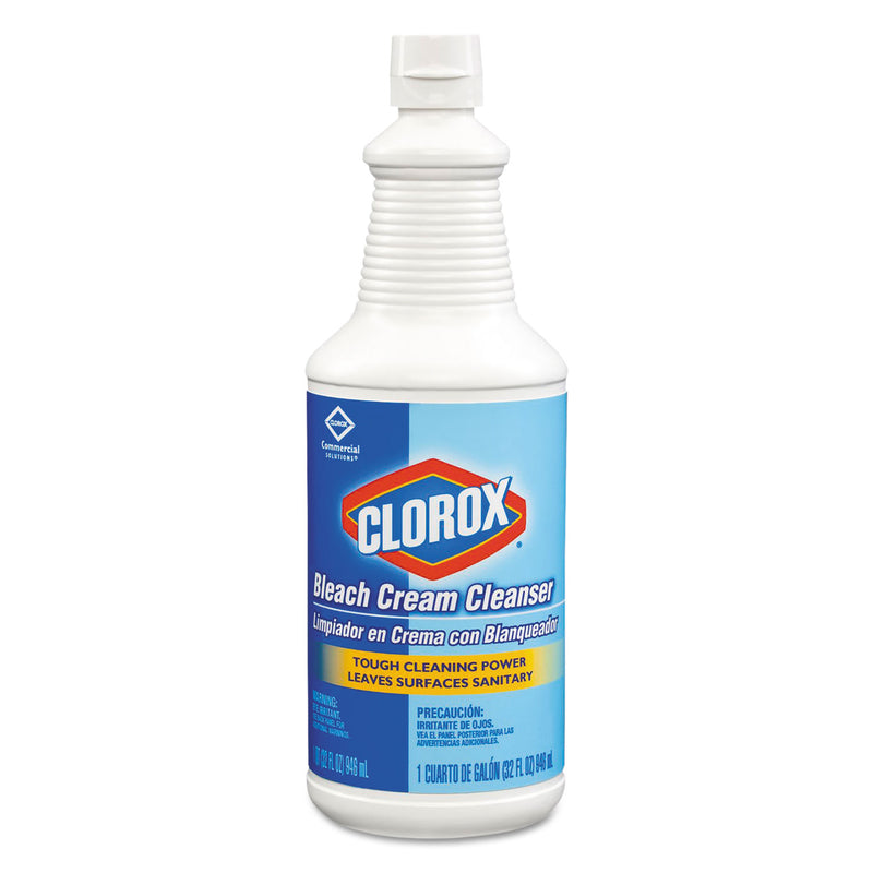 Clorox Bleach Cream Cleanser, Fresh Scent, 32 Oz Bottle, 8/Carton - CLO30613