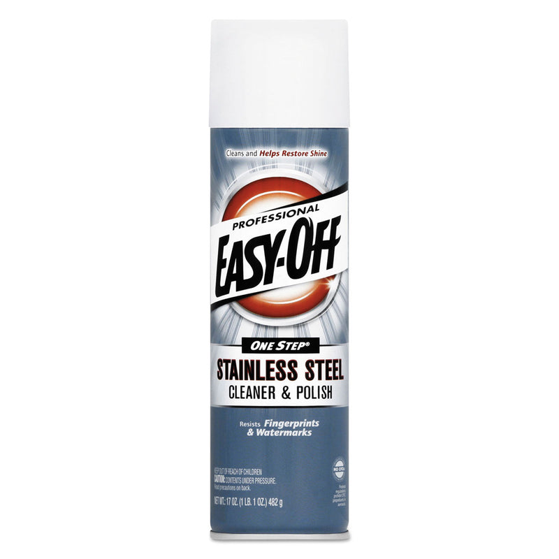 EASY-OFF Stainless Steel Cleaner And Polish, Liquid, 17 Oz. Aerosol Can, 6/Carton - RAC76461CT