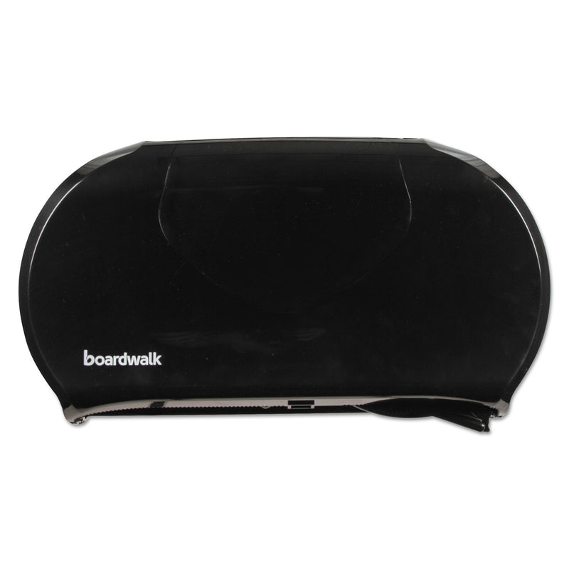 Boardwalk Jumbo Twin Toilet Tissue Dispenser, 20 1/4 X 12 1/4, Black - BWK1529