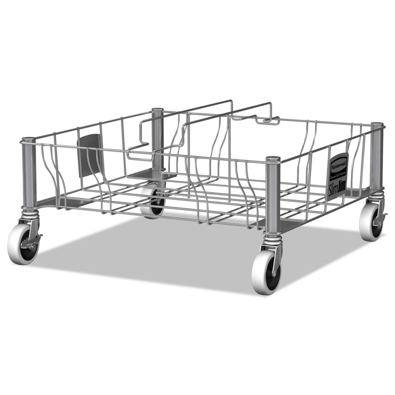 Rubbermaid Slim Jim Steel Dolly, 200 Lb Capacity., 20" X 20.6" X 9", Stainless Steel - RCP1956191
