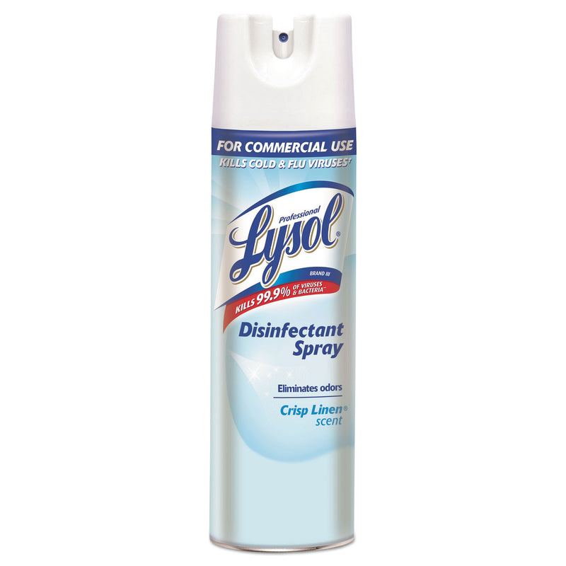 Lysol Disinfectant Spray, Crisp Linen, 19 Oz Aerosol, 12 Cans/Carton - RAC74828CT