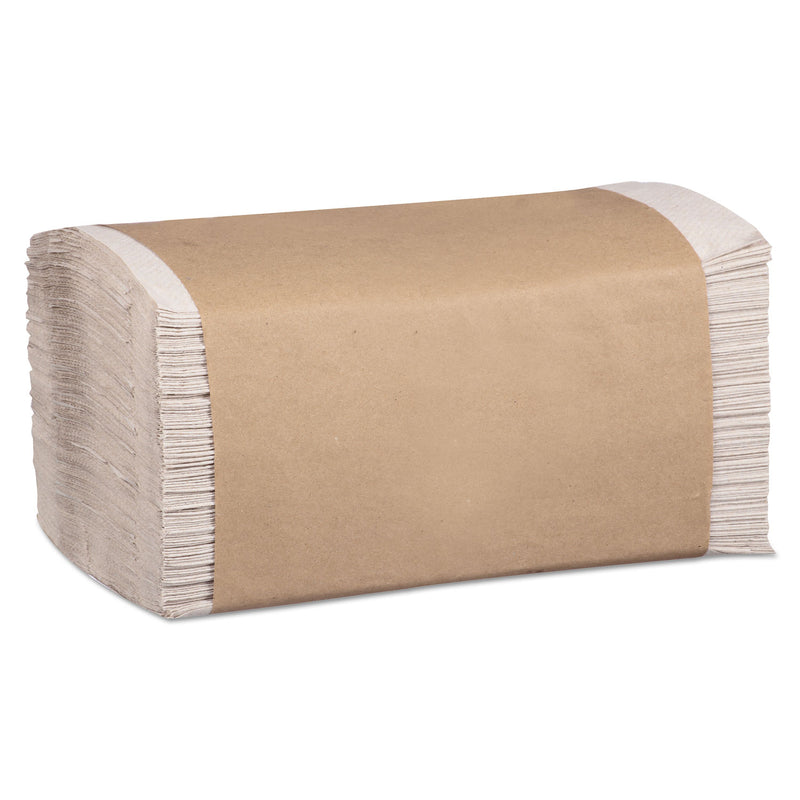 Marcal Paper 100% Recycled Folded Paper Towels, 1-Ply, 8.62 X 10 1/4, Natural, 334/Pk,12Pk/Ct - MRCP600N