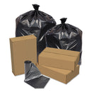 Pitt Plastics Eco Strong Can Liners, 45 Gal, 1.5 Mil, 40" X 46", Black, 100/Carton - PITEC404615K