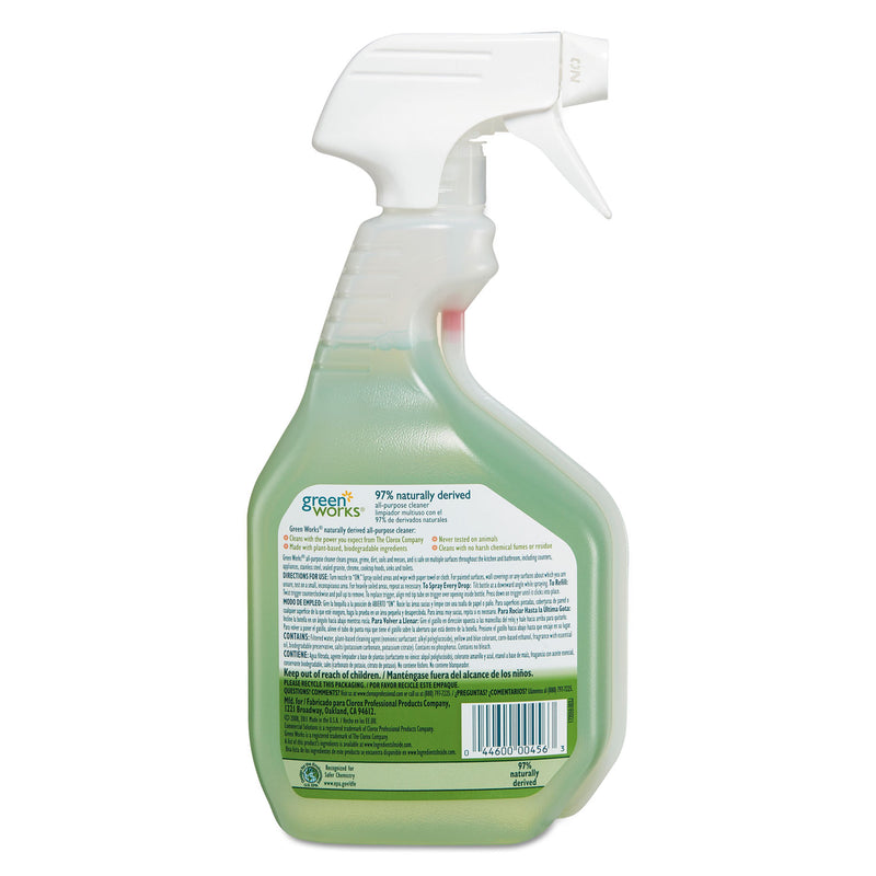 Green Works All-Purpose And Multi-Surface Cleaner, Original, 32Oz Spray Bottle, 12/Carton - CLO00456CT