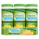 Green Works Compostable Cleaning Wipes, 7 X 7.5, Original Scent, 30/Canister, 15 Canisters/Carton - CLO30655