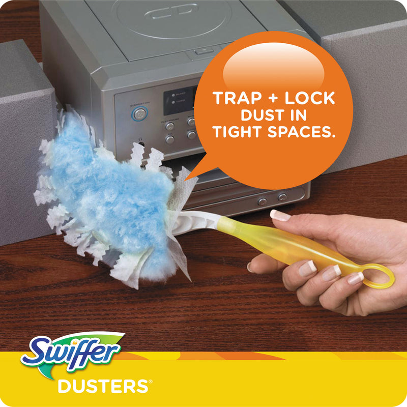 Swiffer Refill Dusters, Dust Lock Fiber, 2" X 6", Light Blue, 18/Box, 4 Boxes/Carton - PGC99036