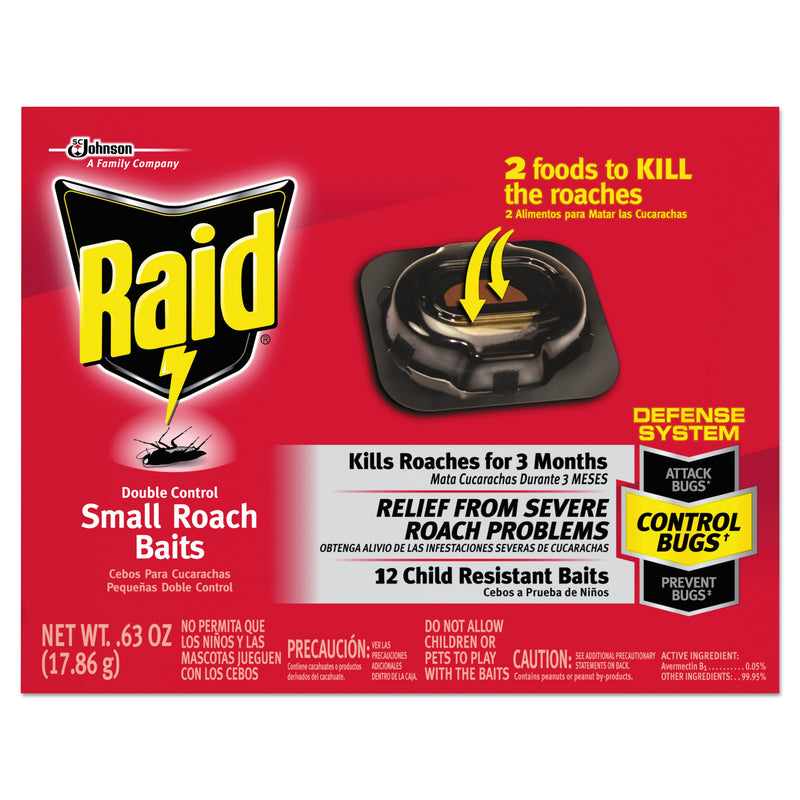 Raid Roach Baits, 0.63 Oz Box, 12/Carton - SJN697324