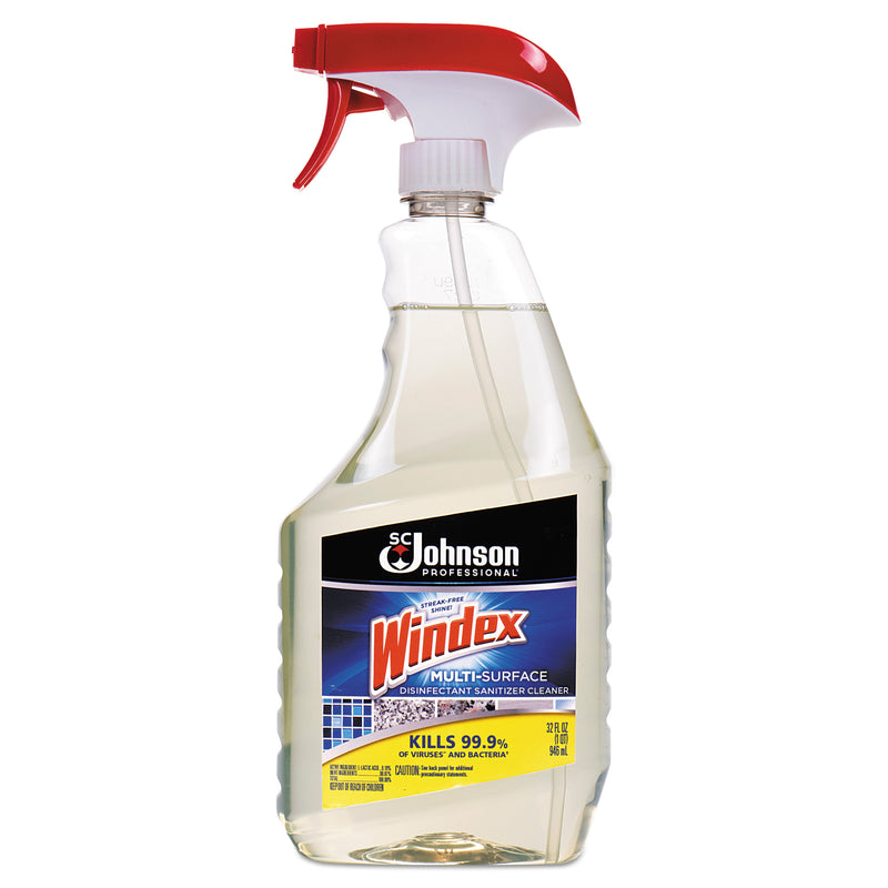 Windex Multi-Surface Disinfectant Cleaner, Citrus Scent, 32 Oz Bottle, 12/Carton - SJN682266