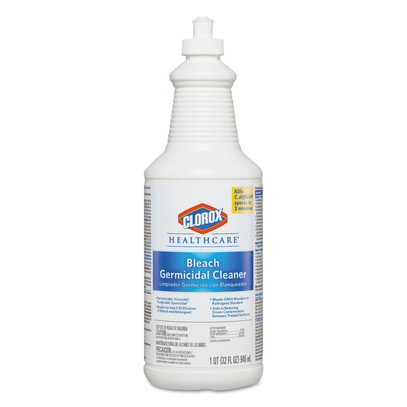 Clorox Healthcare Bleach Germicidal Cleaner, 32 Oz Pull-Top Bottle - CLO68832EA