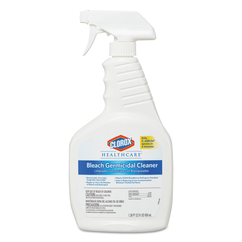 Clorox Healthcare Bleach Germicidal Cleaner, 22 Oz Spray Bottle - CLO68967
