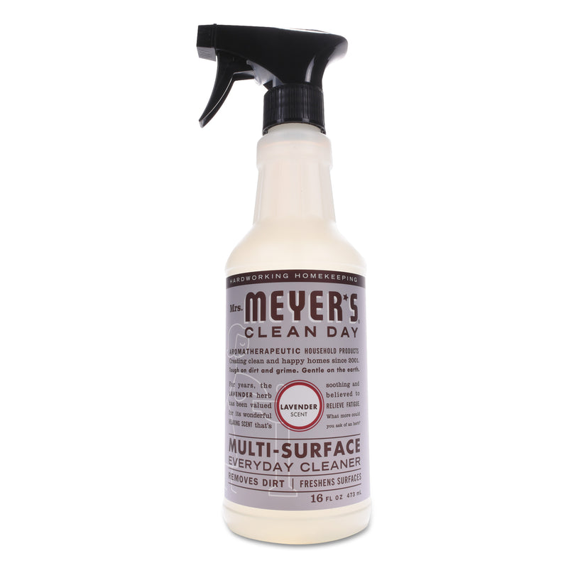 Mrs Meyer's Multi Purpose Cleaner, Lavender Scent, 16 Oz Spray Bottle, 6/Carton - SJN663011