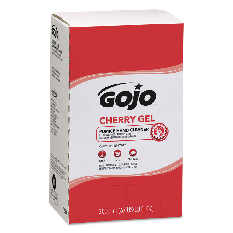 GOJO Cherry Gel Pumice Hand Cleaner, 2000 Ml Refill, 4/Carton - GOJ729004