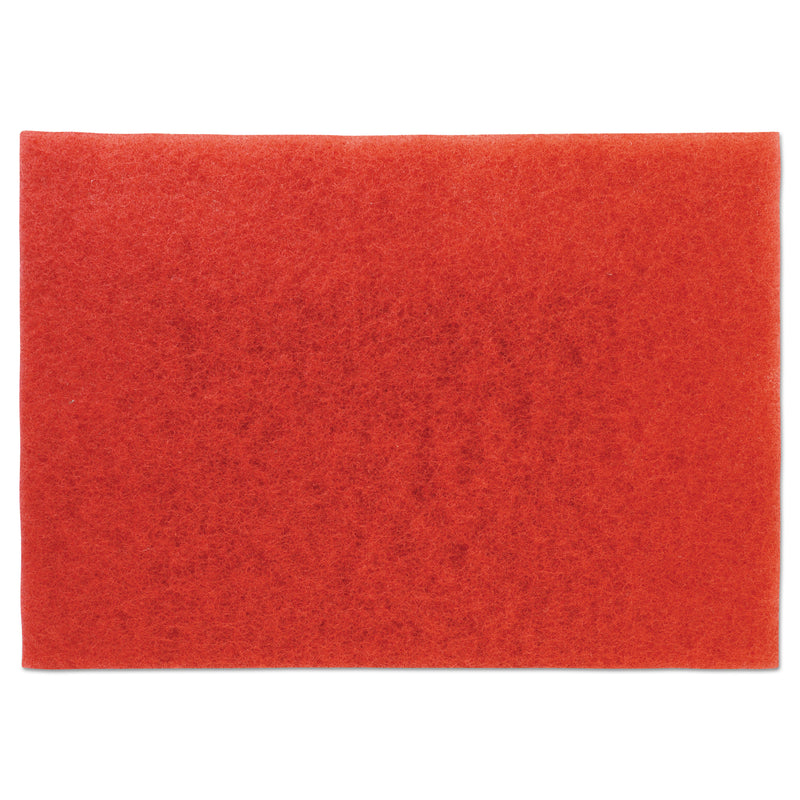 3M Low-Speed Buffer Floor Pads 5100, 28" X 14", Red, 10/Carton - MMM59065