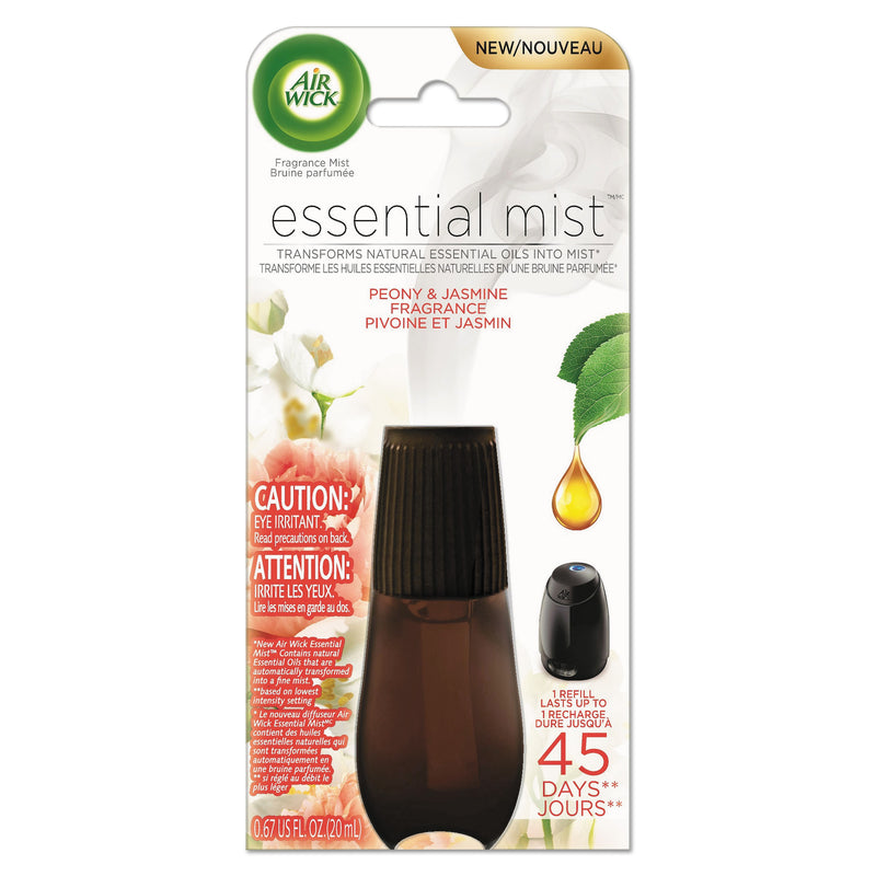 Air Wick Essential Mist Refill, Peony And Jasmine, 0.67 Oz, 6/Carton - RAC98555