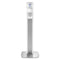 Purell Messenger Es6 Floor Stand With Dispenser, 1200 Ml, 13.16" X 16.63" X 51.57", Silver/White - GOJ7306DSSLV